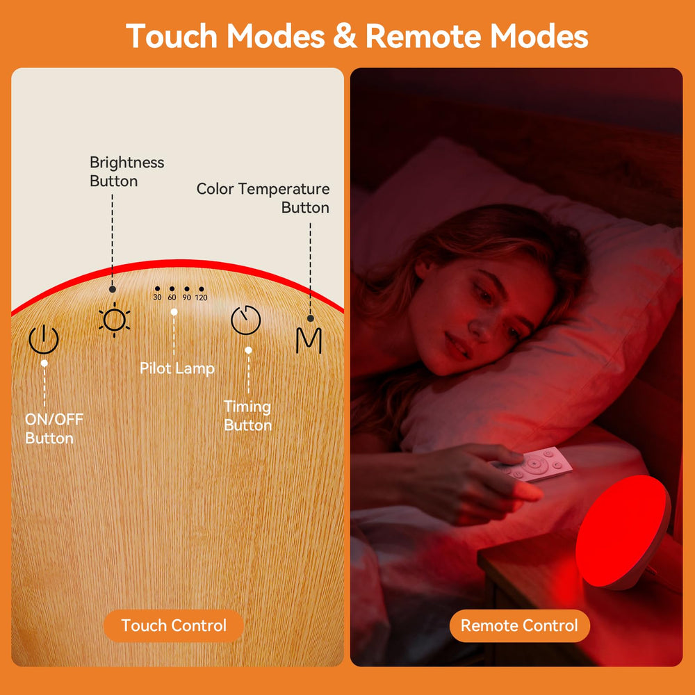 LASTAR Sun Lamp bedroom setup demonstrates calming red night light option