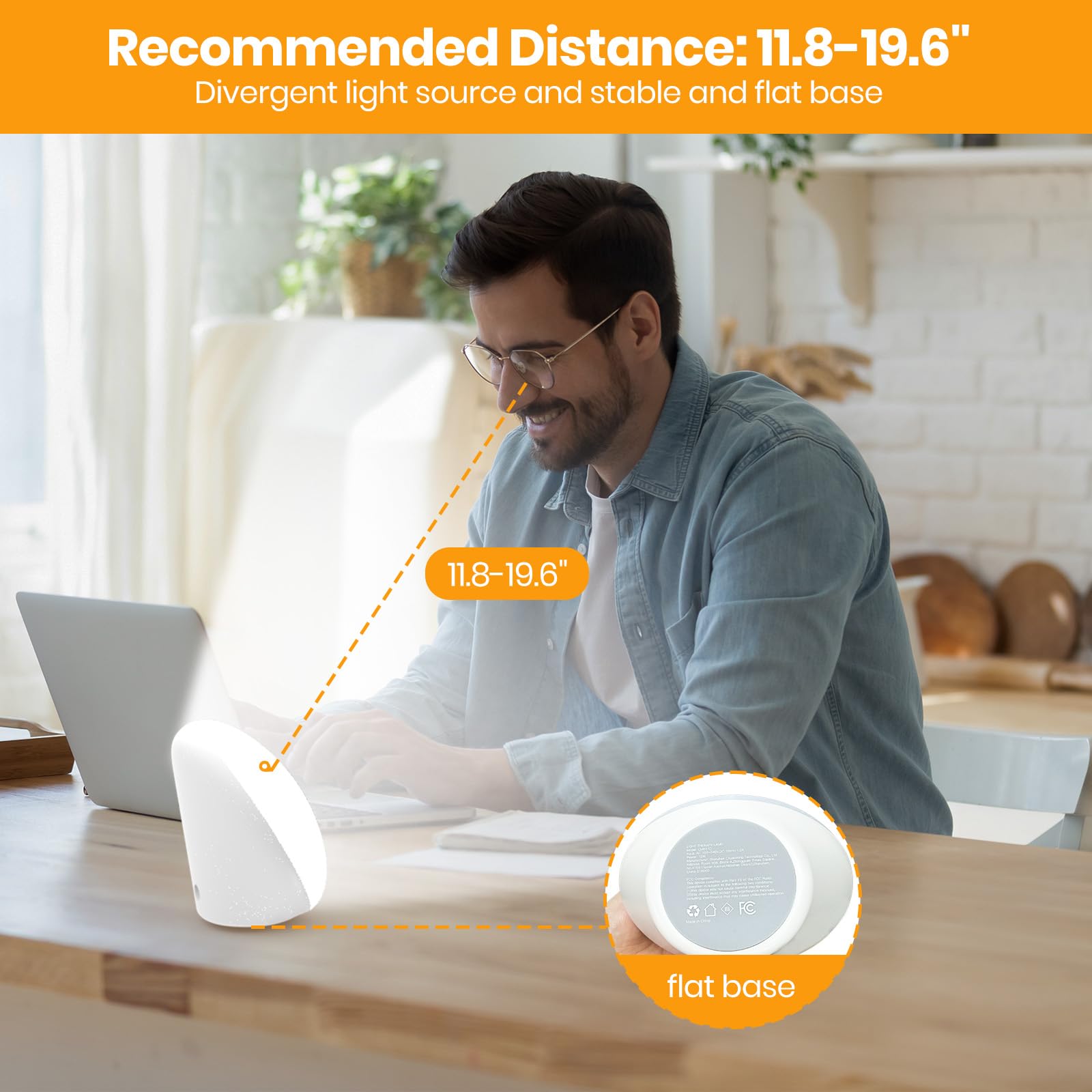 LASTAR Sun Lamp compact desk footprint fits desks and vanities