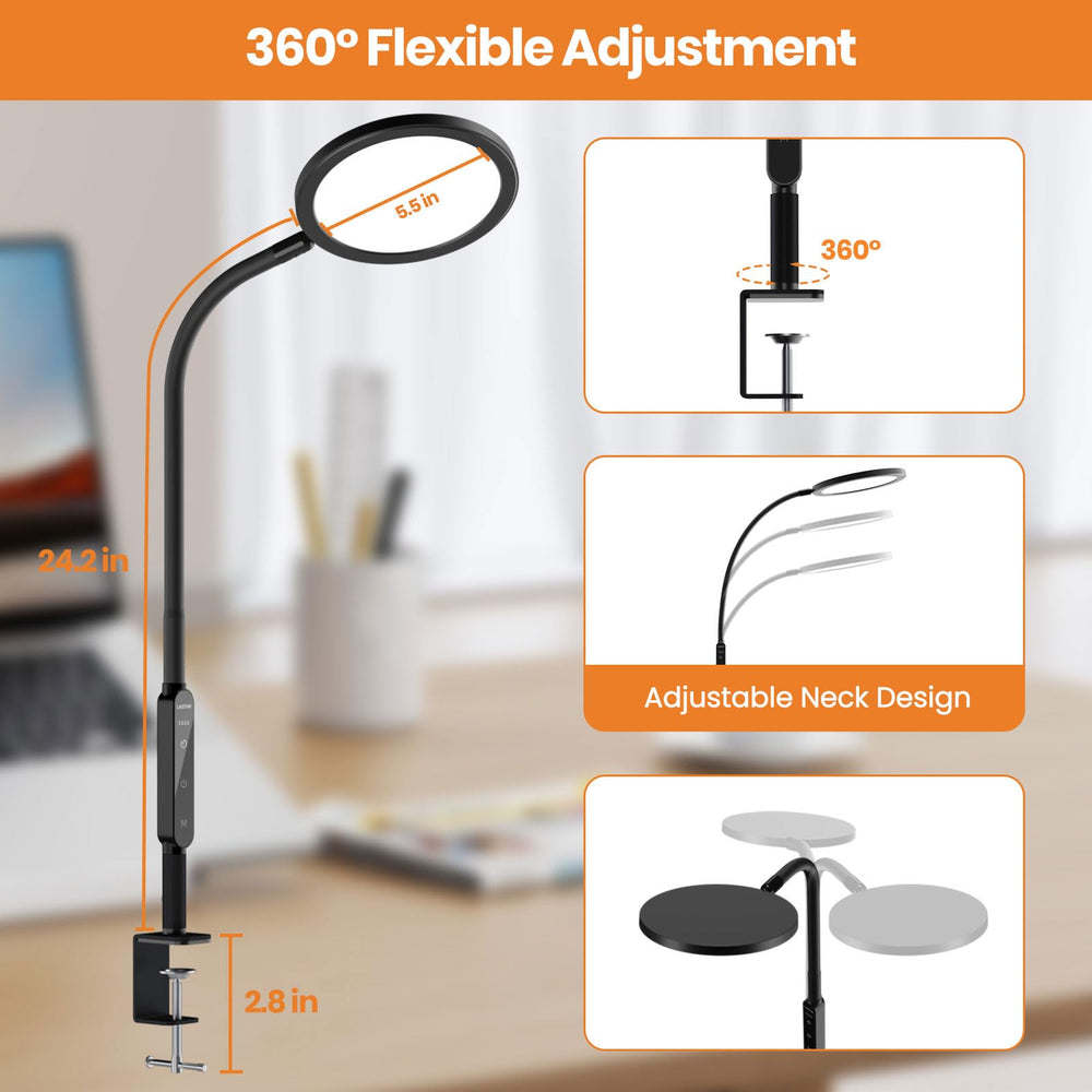 LASTAR UV-free full-spectrum lamp provides safe daylight-like glow for mood and focus.