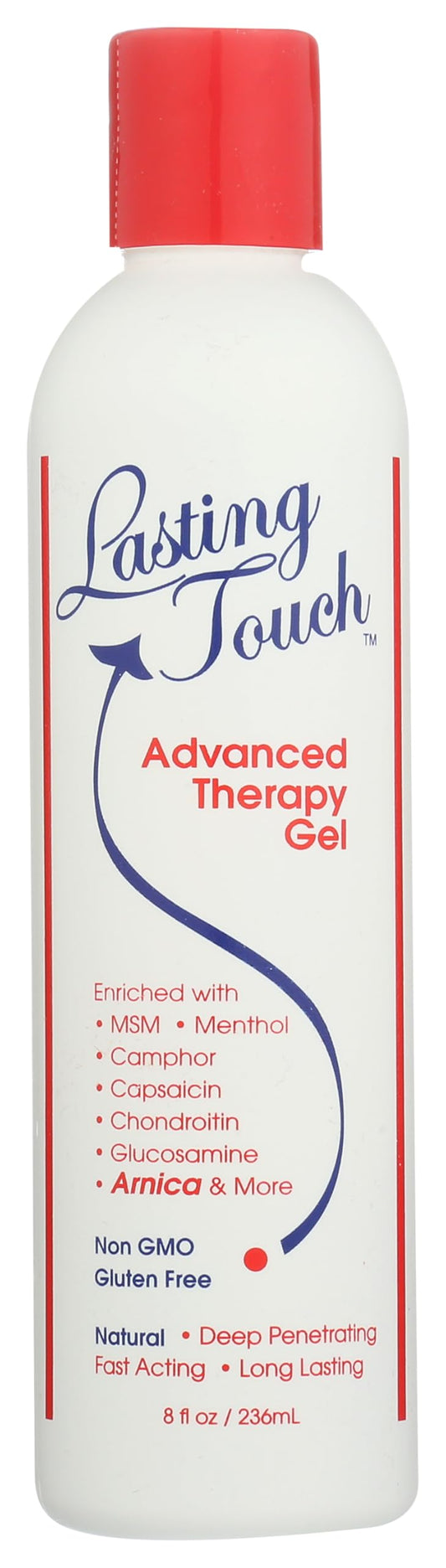 Lasting Touch Advance Therapy Gel 8oz label on tube for identification.