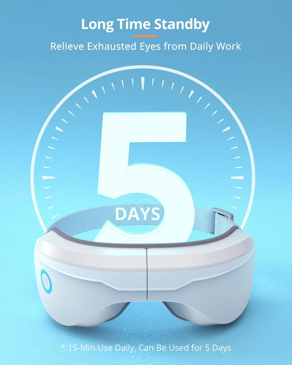 Latumab Eye Massager operating quietly for a peaceful session.