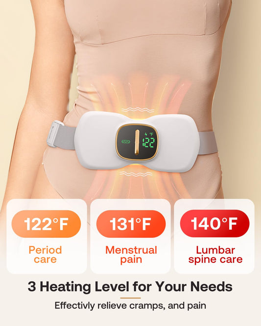 Latumab heating pad showing three heat levels on the display