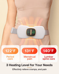 Latumab heating pad showing three heat levels on the display