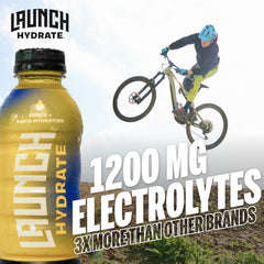 Launch Hydrate Tropical bottle pour demonstrating ready-to-drink convenience.