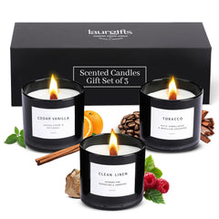 LaurGifts candle set in box ready for gifting
