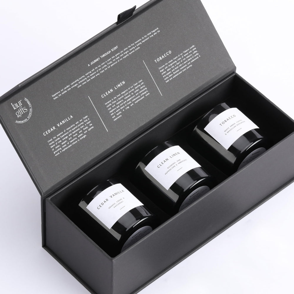 LaurGifts tobacco candle for men enhances masculine ambiance at home
