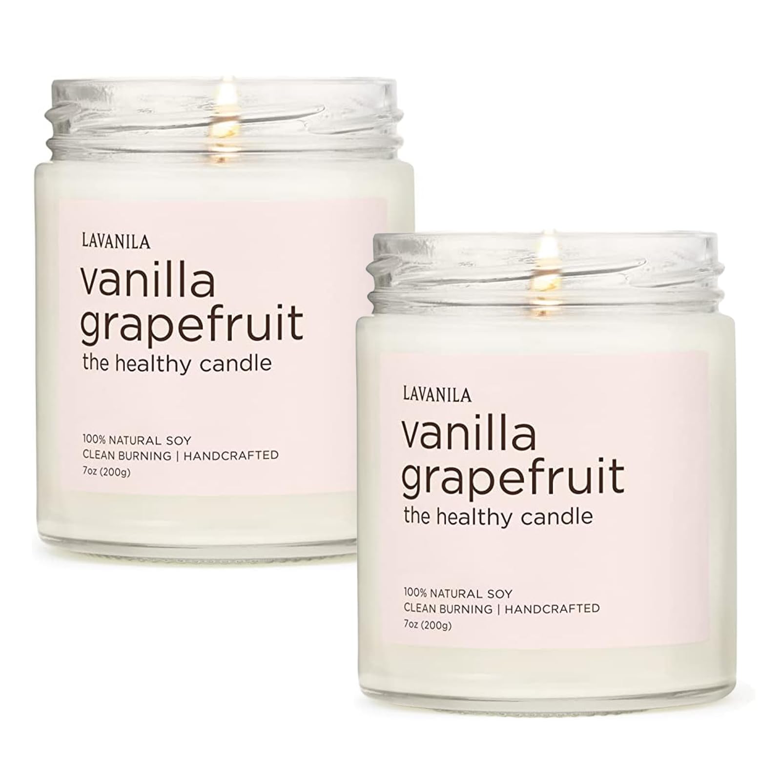 Lavanila Vanilla Grapefruit candle set pack emits a clean, inviting fragrance.
