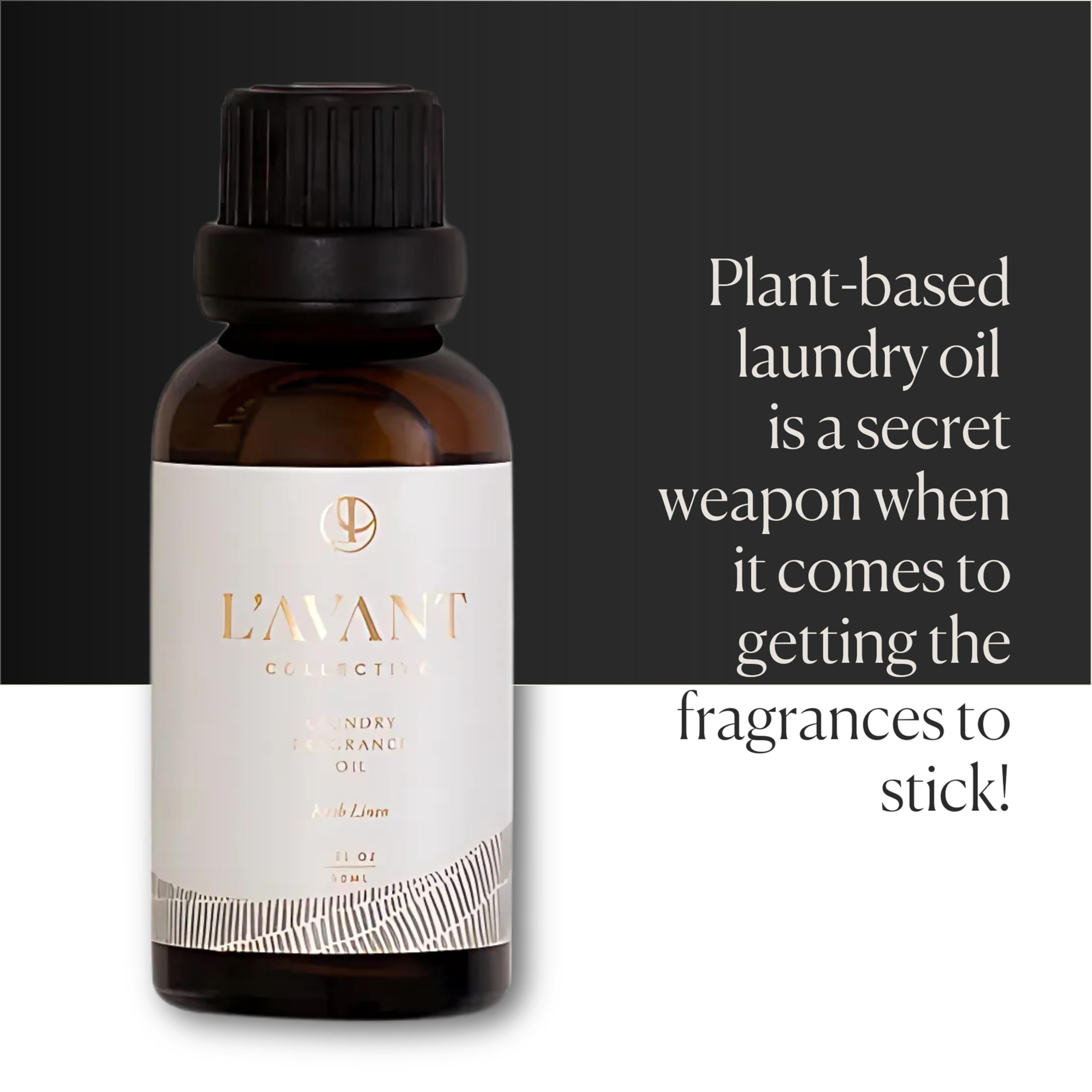 1 oz bottle of Blushed Bergamot drops for easy scenting laundry