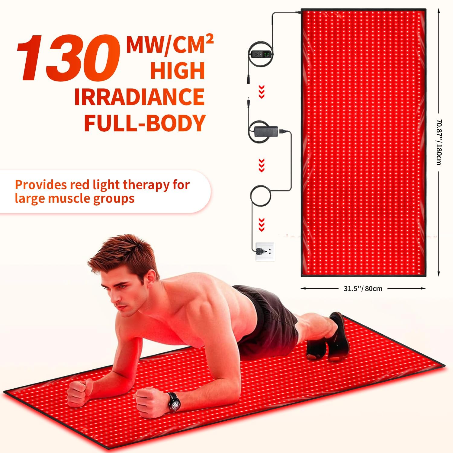 Lawind red light therapy mat soft fabric cover enhances comfort during sessions.