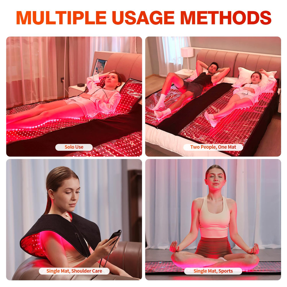 Lawind red light therapy mat soft fabric and easy-clean surface