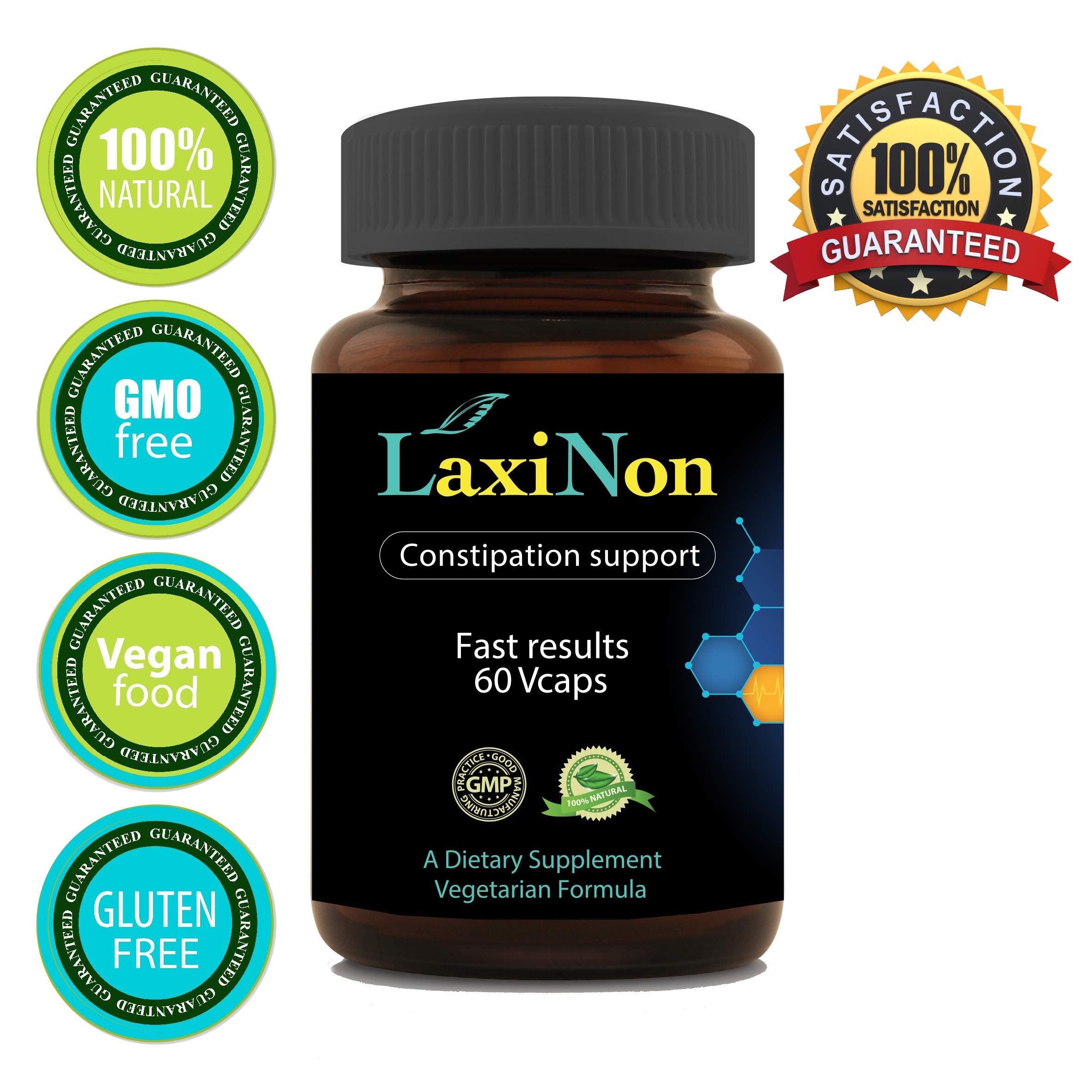 Laxinon packaging box communicates premium quality and herbal focus