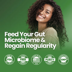 Layer Origin Constipiotic three-prebiotic blend with GOS and FOS shown on packaging.