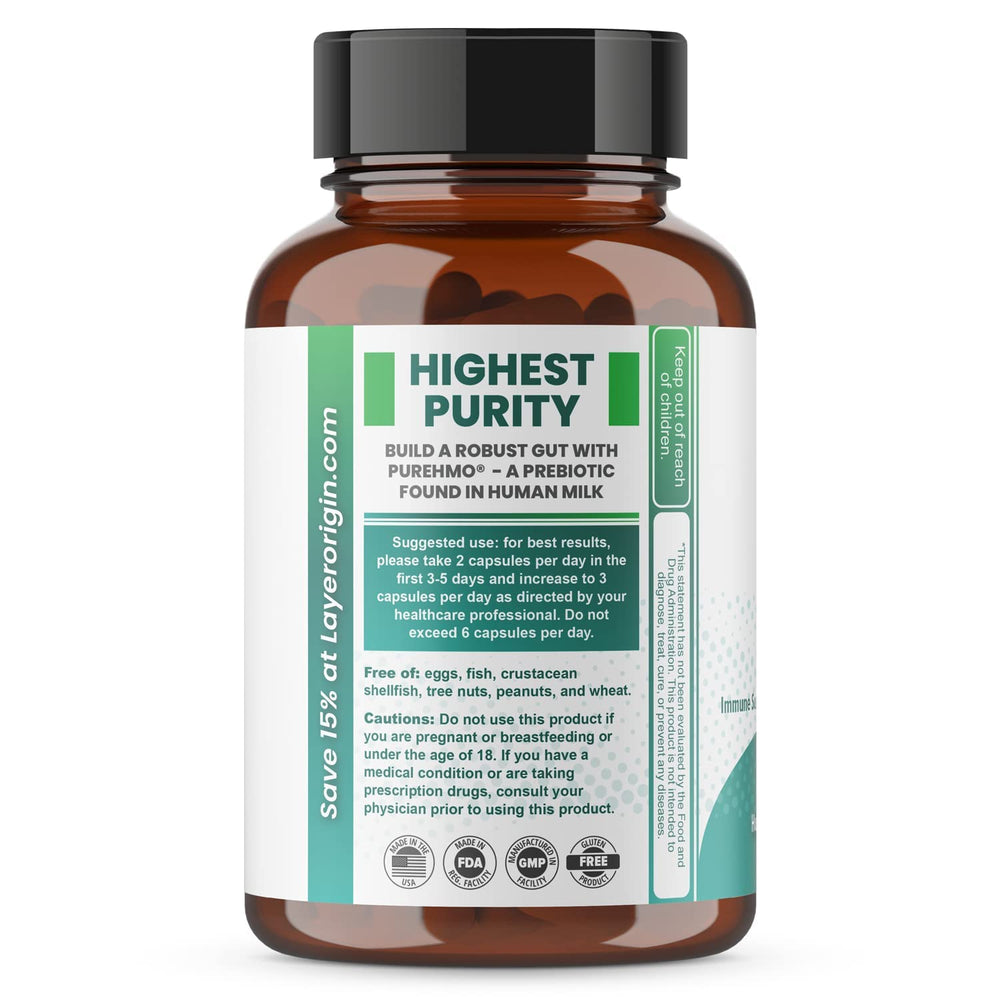Layer Origin PureHMO powder scoop for easy, measured prebiotic servings.