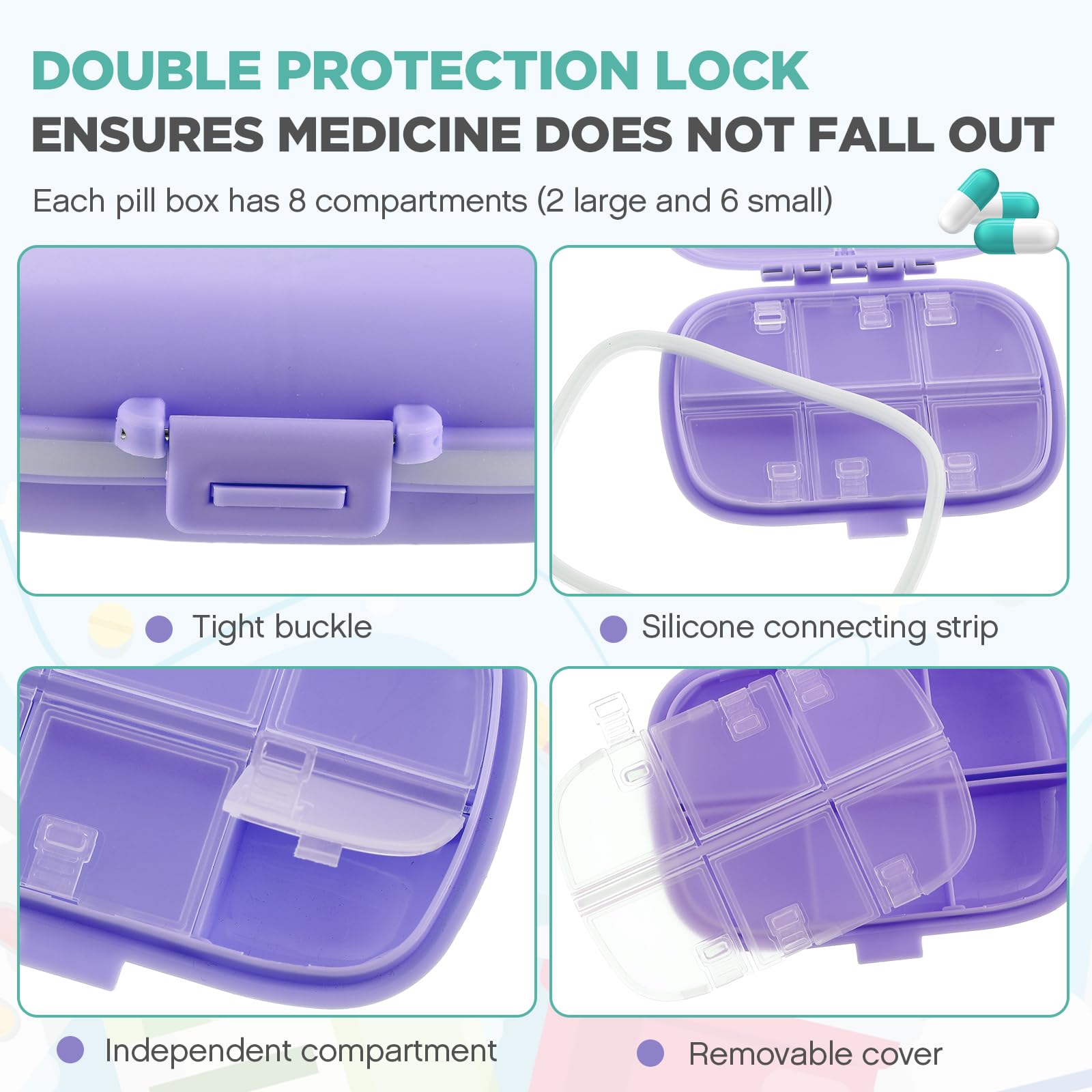 Layhit pill container includes a black pen for quick labeling and identification.