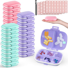 Layhit travel pill organizer with eight compartments keeps vitamins organized on the go.