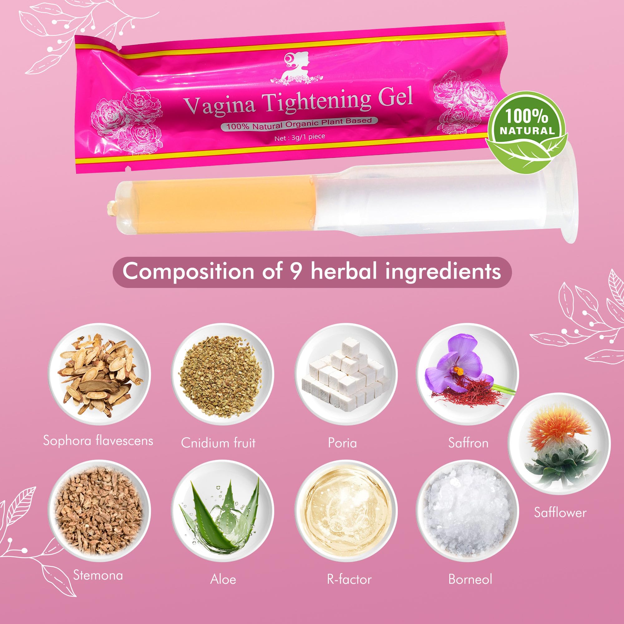 Laymoon VagiTite Med+ Vitamin C ingredient label signals natural care benefits.