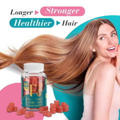 Lazpowfi Biotin Gummies bear-shaped chews appealing to adults seeking hair and nail support.