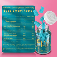 Lazpowfi Biotin Gummies on a kitchen counter suggesting simple daily use.