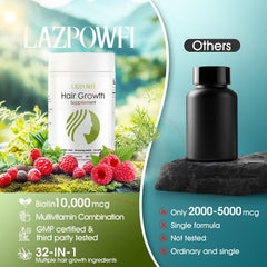Lazpowfi ingredient list highlights science-backed 32-in-1 formula.