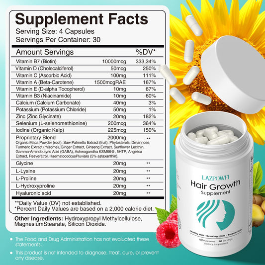 Lazpowfi ingredientes 30en1: fórmula completa para cabello y uñas.