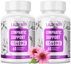 Lazpowfi lymphatic balance bottle promotes daily wellness with a clean vegan capsule