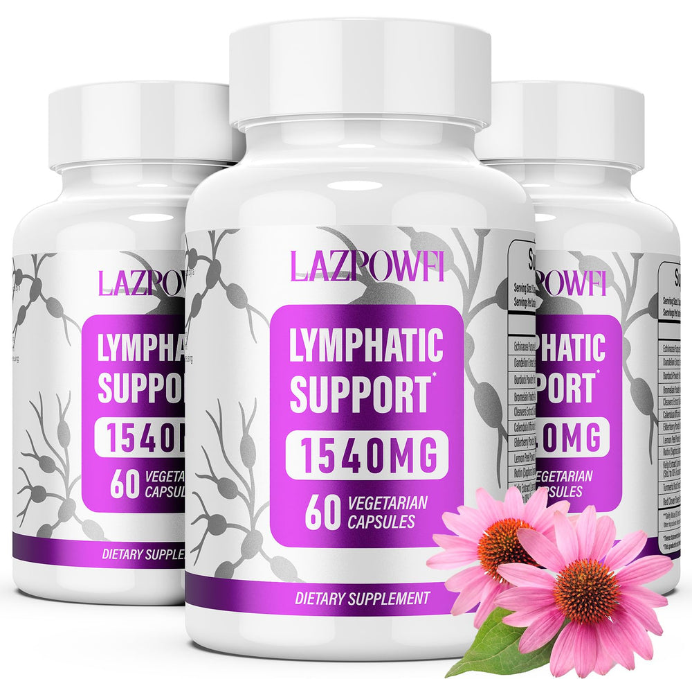 Lazpowfi lymphatic drainage bottle promotes daily balance with botanical blend.