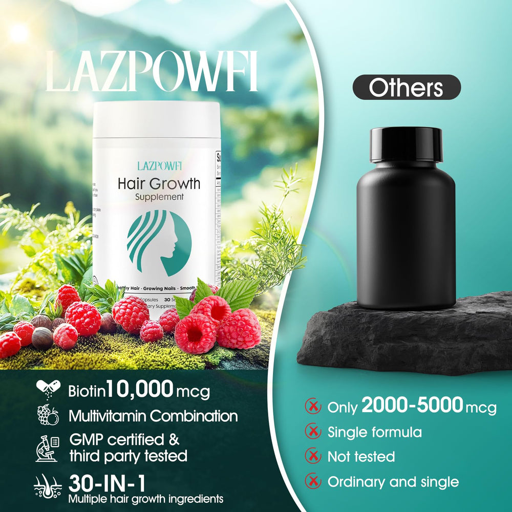 Lazpowfi vitaminas esenciales para cabello y piel.