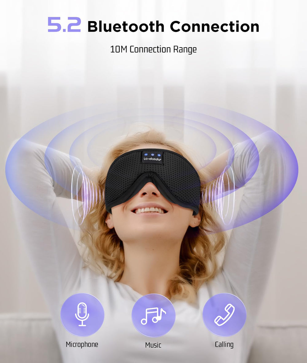 LC-dolida Bluetooth 5.4 sleep headphones deliver stable, immersive sound.