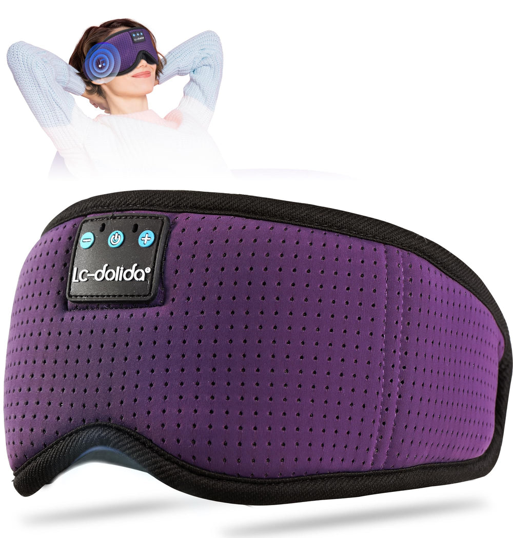 LC-dolida Bluetooth sleep mask with air-vent fabric for cooler overnight comfort.