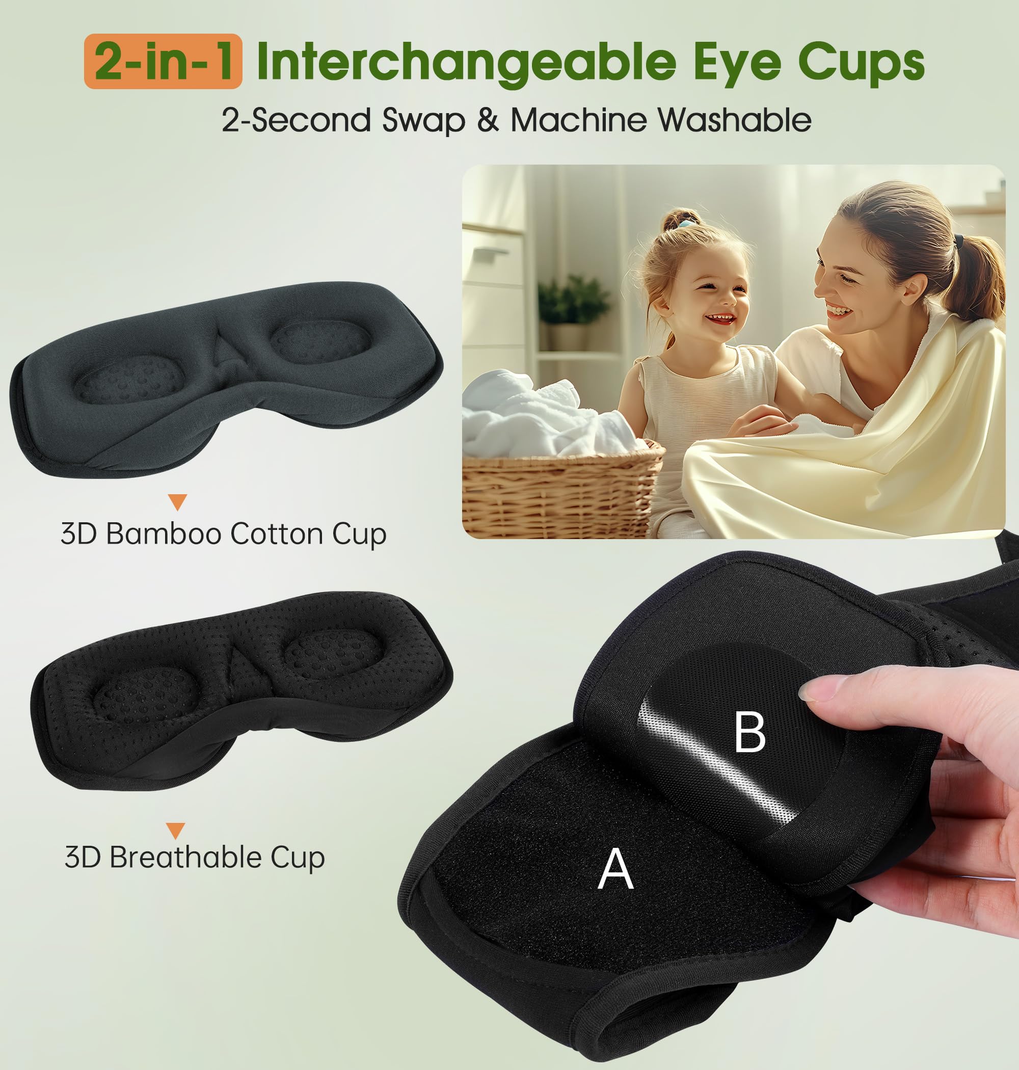 LC-dolida detachable soft bamboo cup, shown for easy cleaning and replacement.