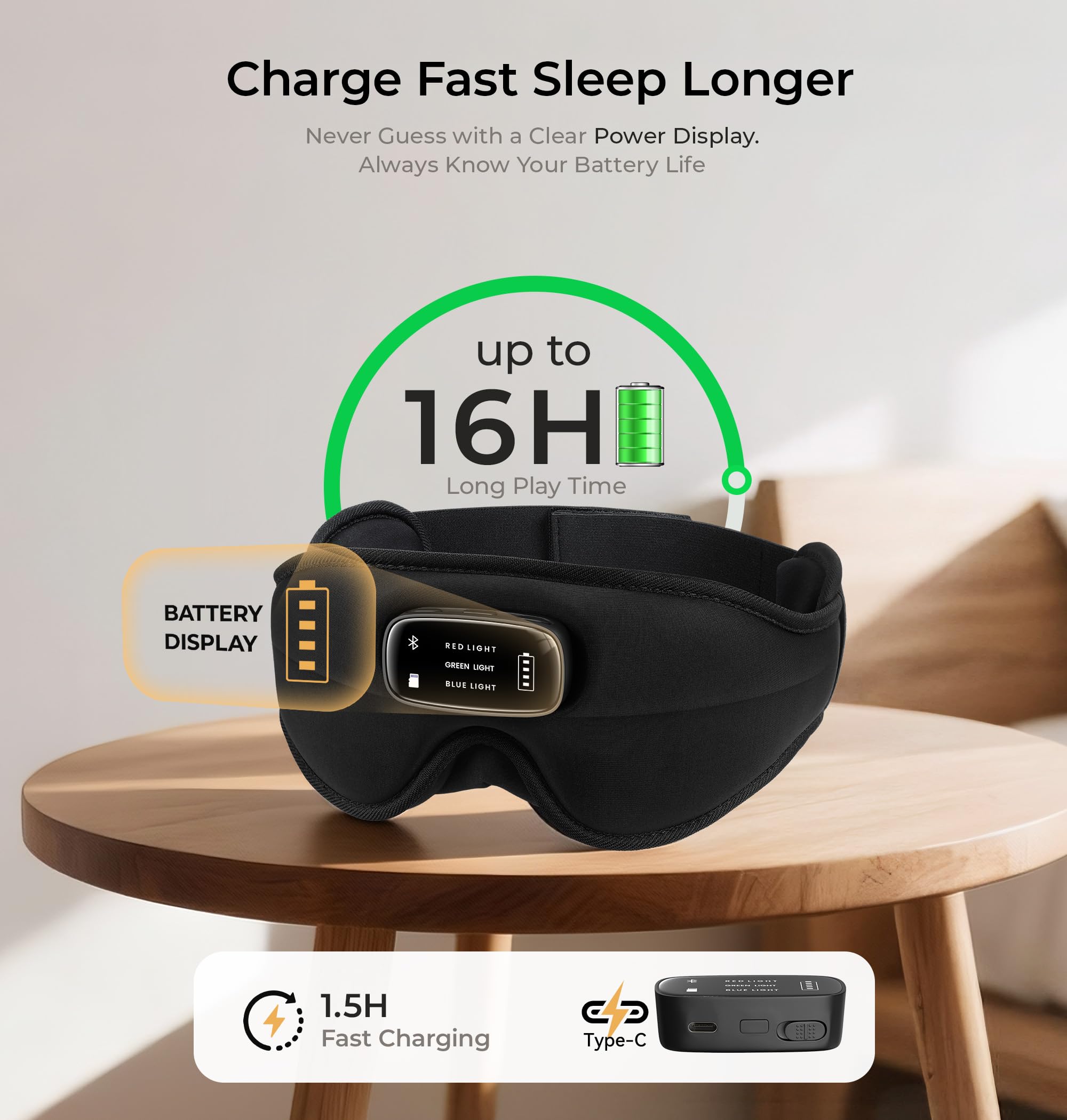 LC-dolida Pro auto power-saving feature conserves battery during sleep.