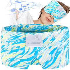 LC-dolida sleep mask with Bluetooth headphones front view for immersive sleep music