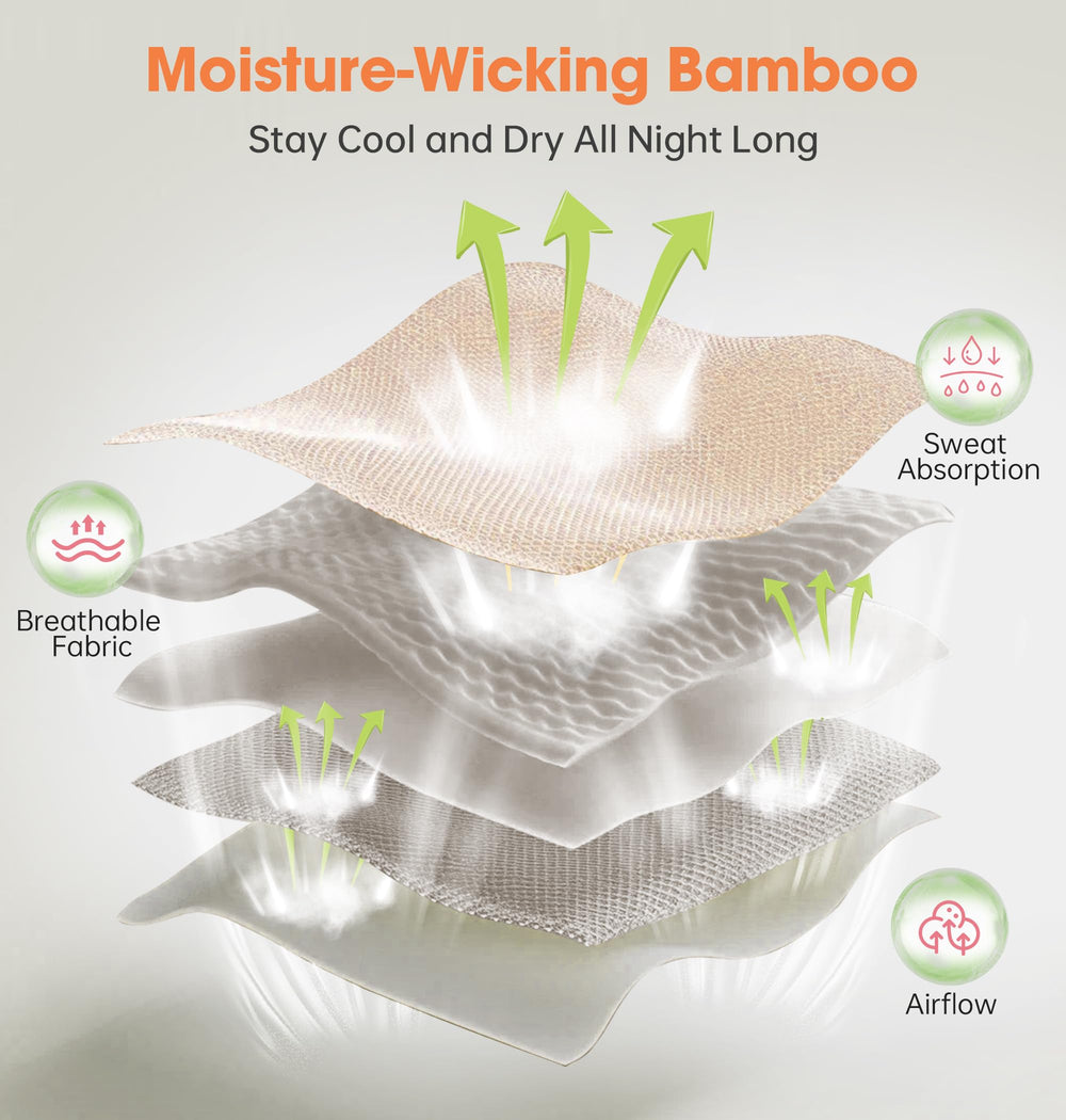 LC-dolida breathable bamboo stays cool while you rest.