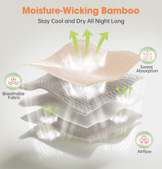 LC-dolida breathable bamboo stays cool while you rest.