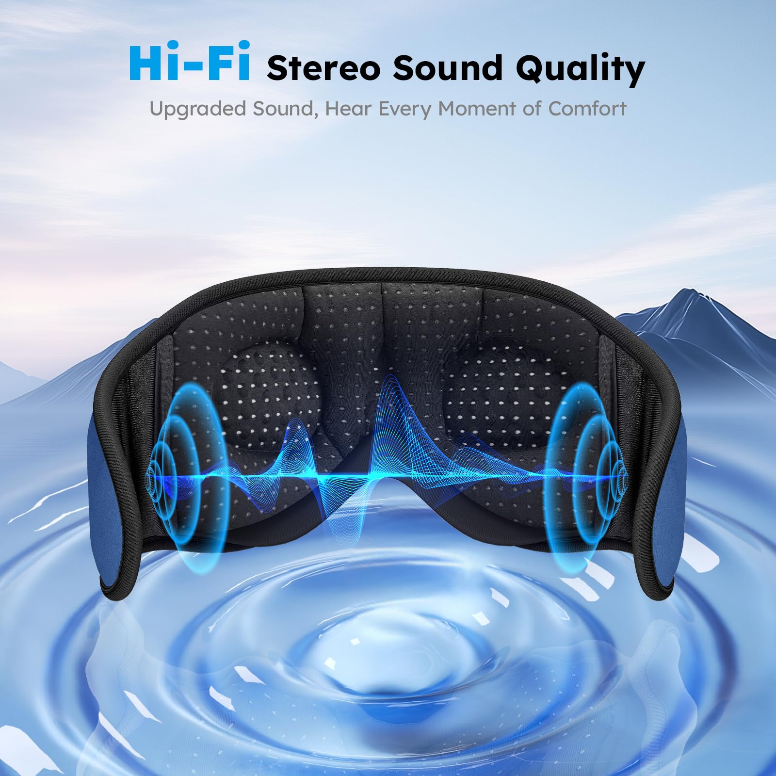 LC-dolida sleep mask removable control module navy for easy care.