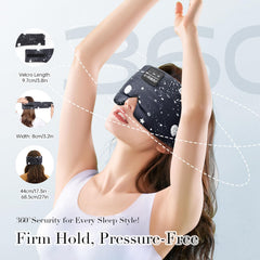 LC-dolida sleep mask wide semi-wraparound band for secure fit