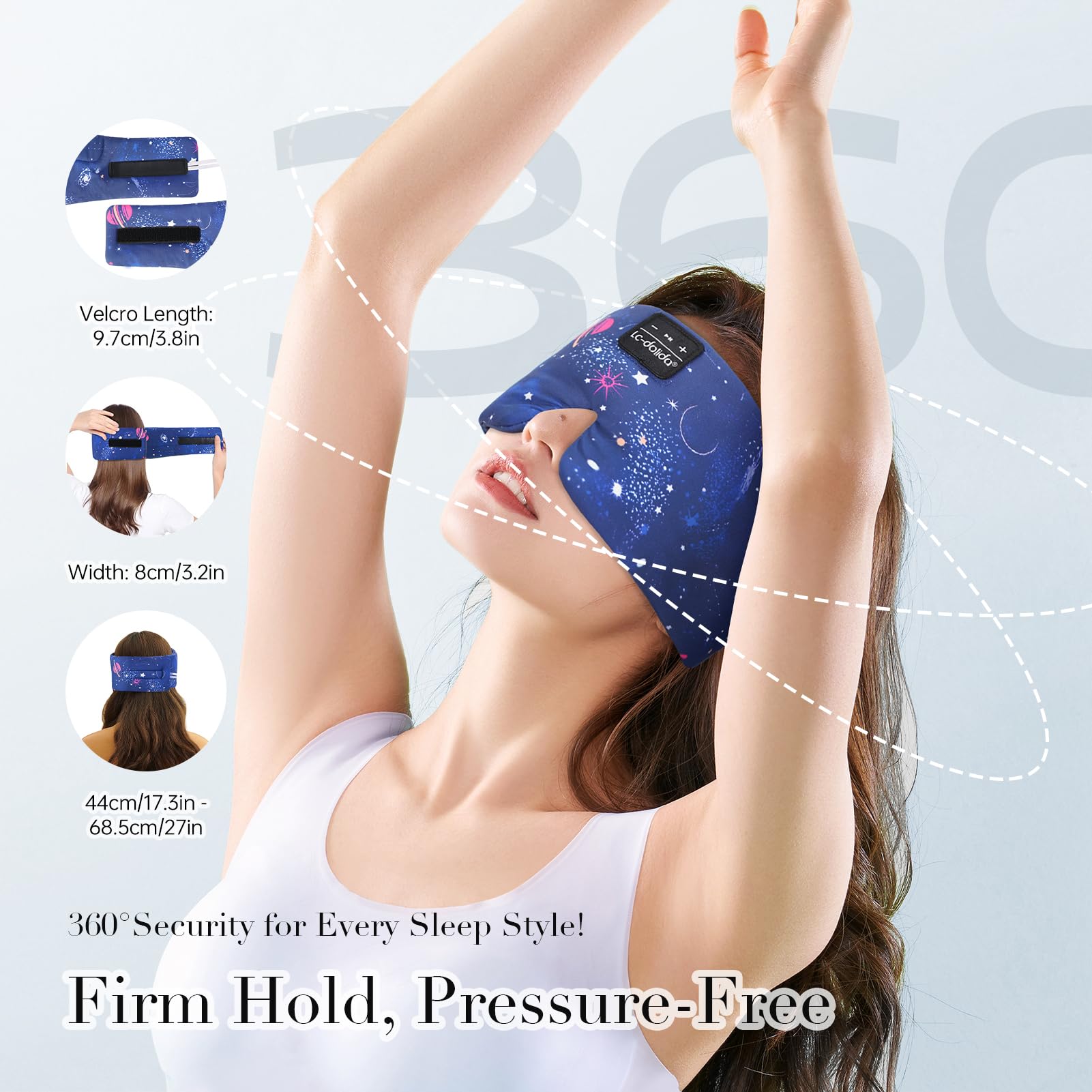 LC-dolida travel-ready eye mask keeps you comfortable on planes.