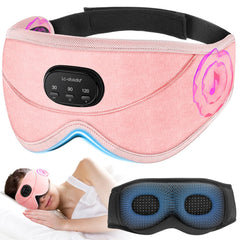 LC-dolida pink white noise sleep mask for total blackout and comfort.