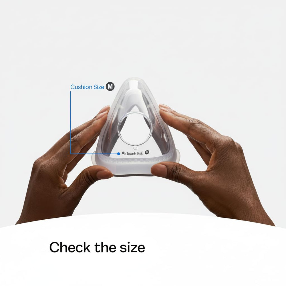 LCHJDJX AirTouch F20 memory foam cushion conforms to facial contours for pressure relief.