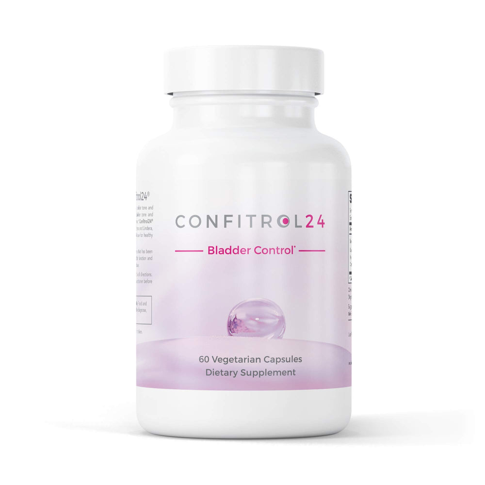 Leading Edge Health Confitrol24 bottle shows daily bladder support potential.