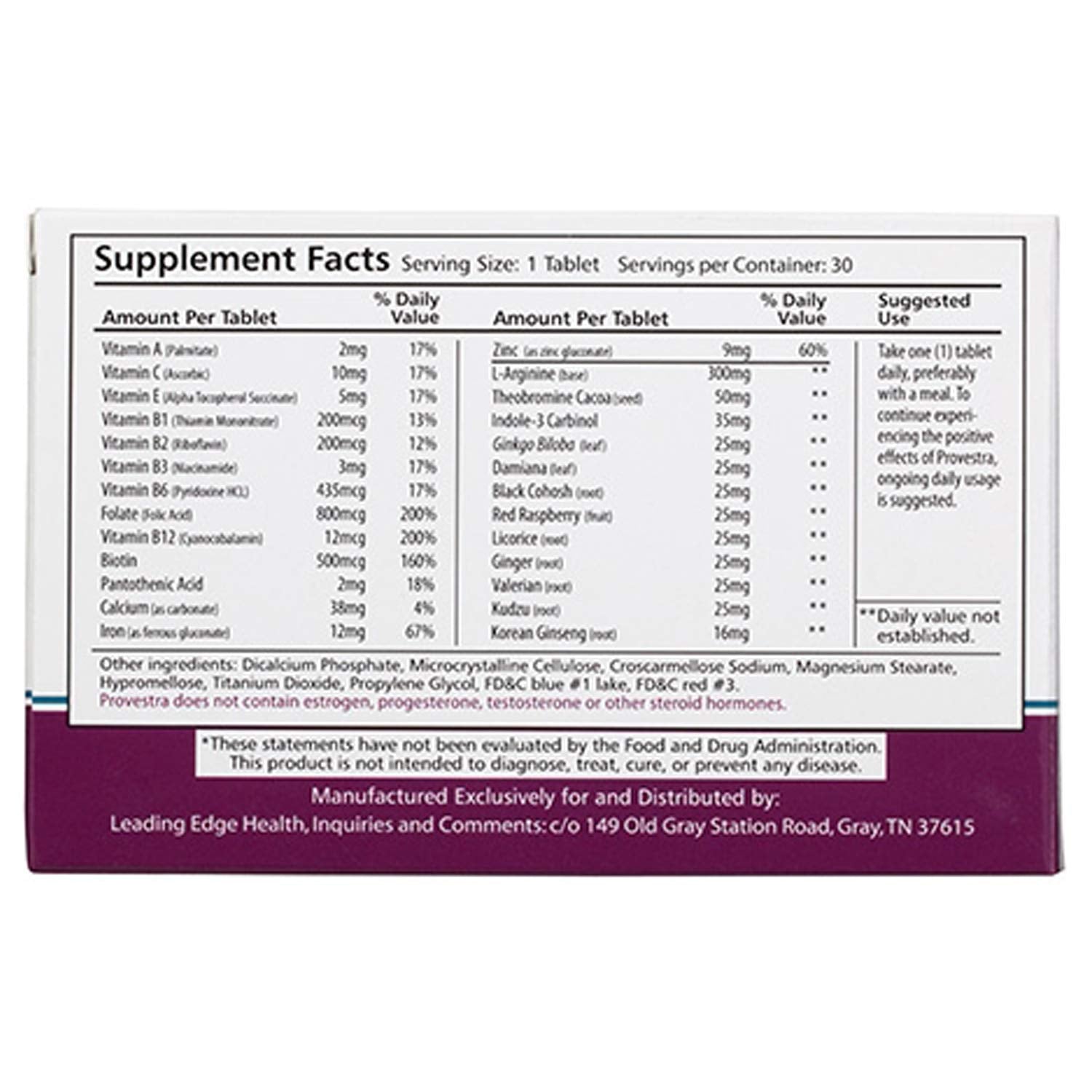 Leading Edge Health Provestra bottle pour shows easy daily use.