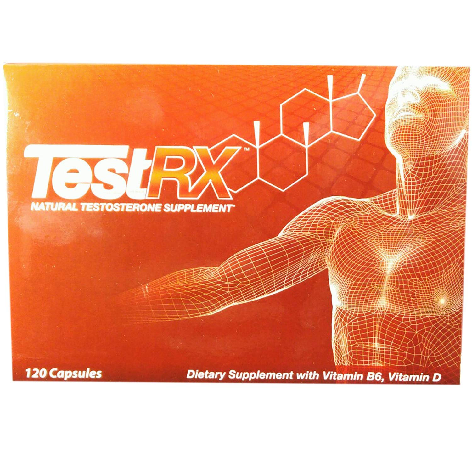 Leading Edge Health TESTRX bottle front view for natural energy support.