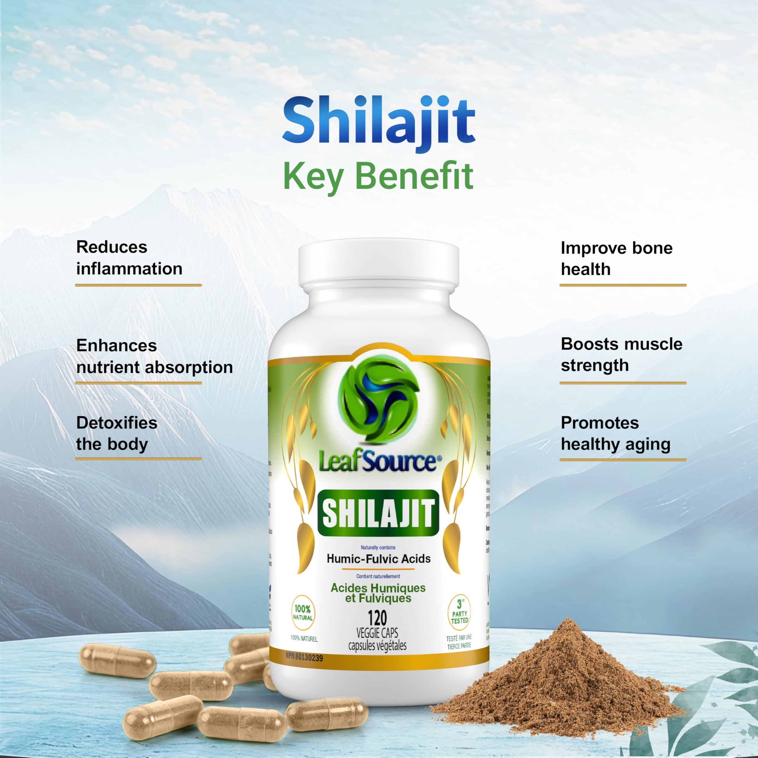 LeafSource Shilajit bottle pour demonstrates simple daily use.
