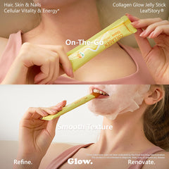 LeafStory Glow Jelly supports gut-friendly routines with a refreshing orange taste.