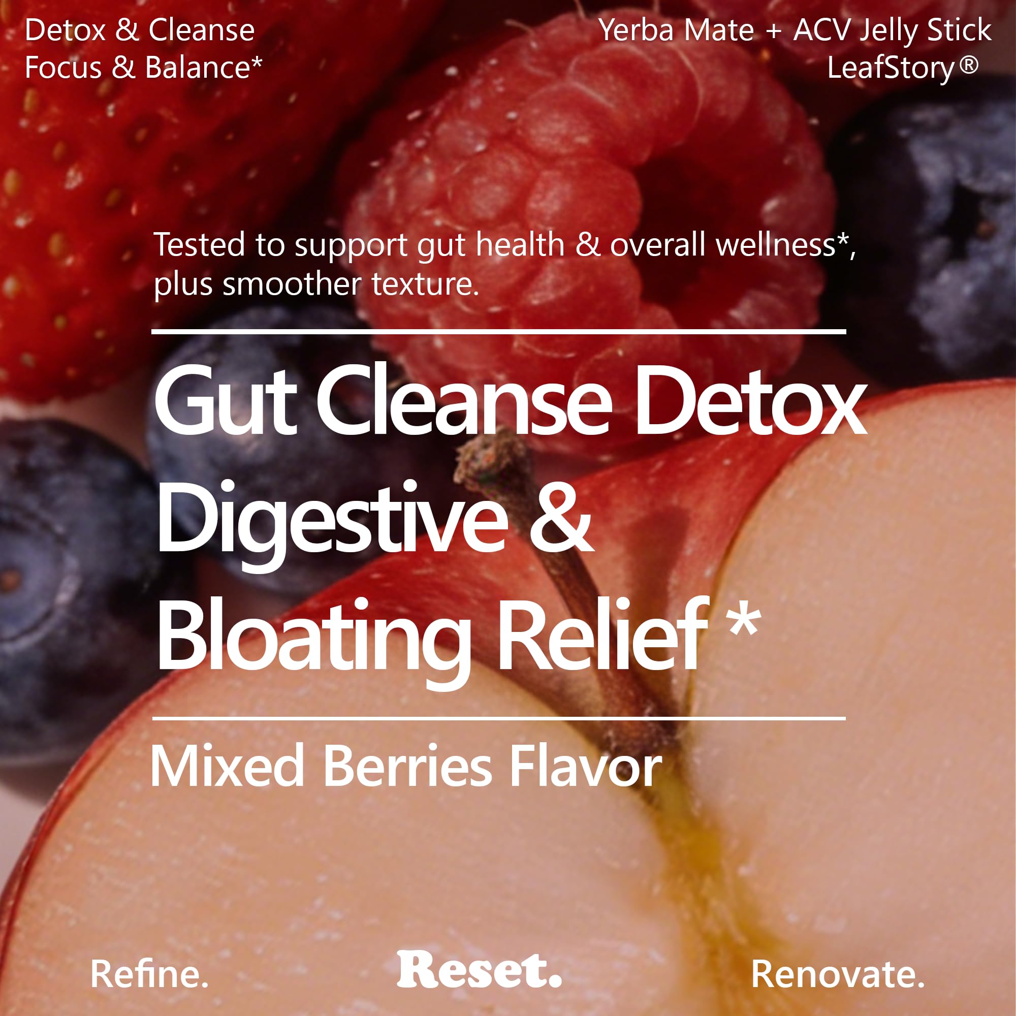 LeafStory Reset Sticks closeup reveals smooth texture for easy daily use