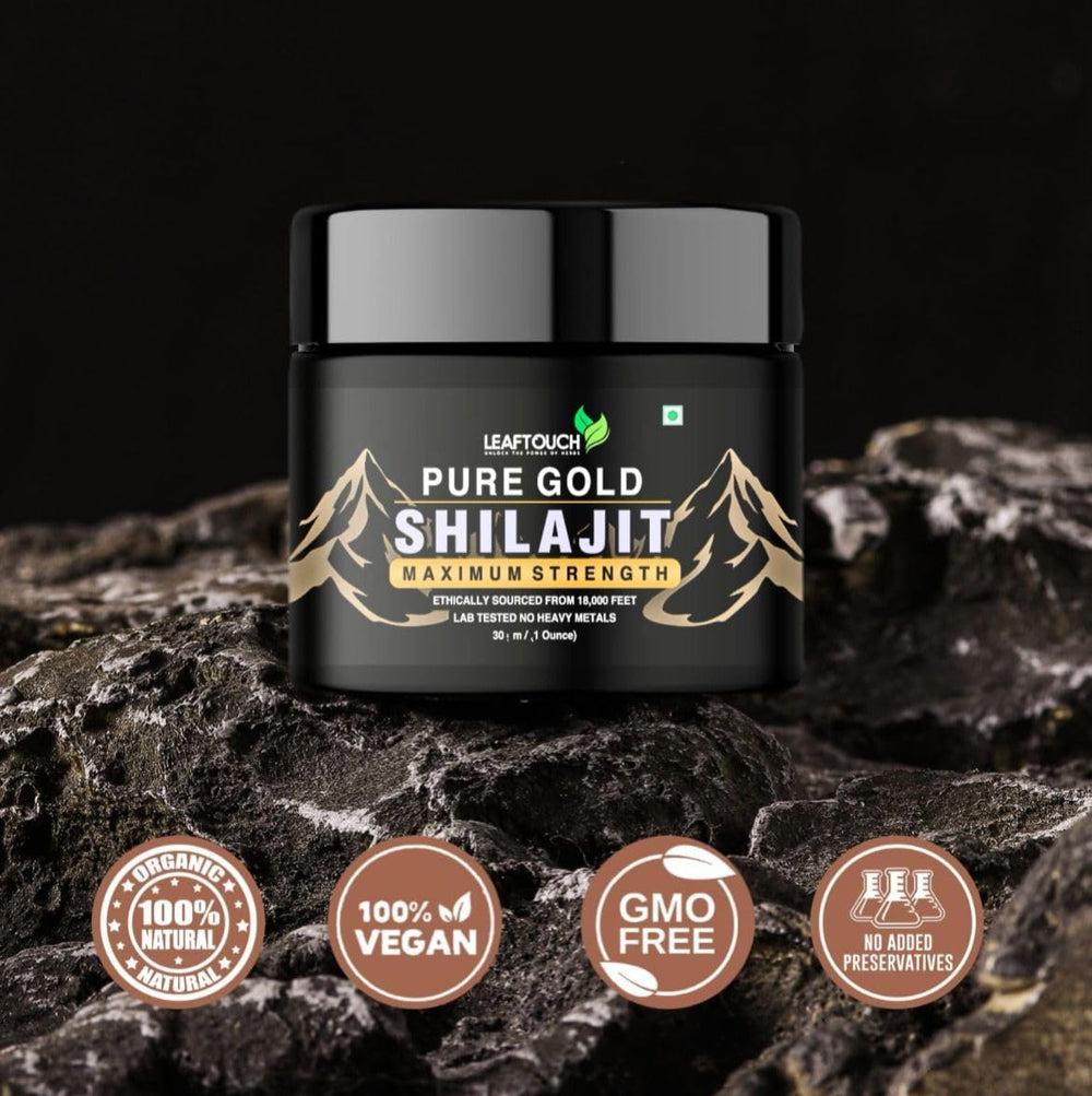 LeafTouch Shilajit Resin dissolving in warm water for an easy daily ritual.