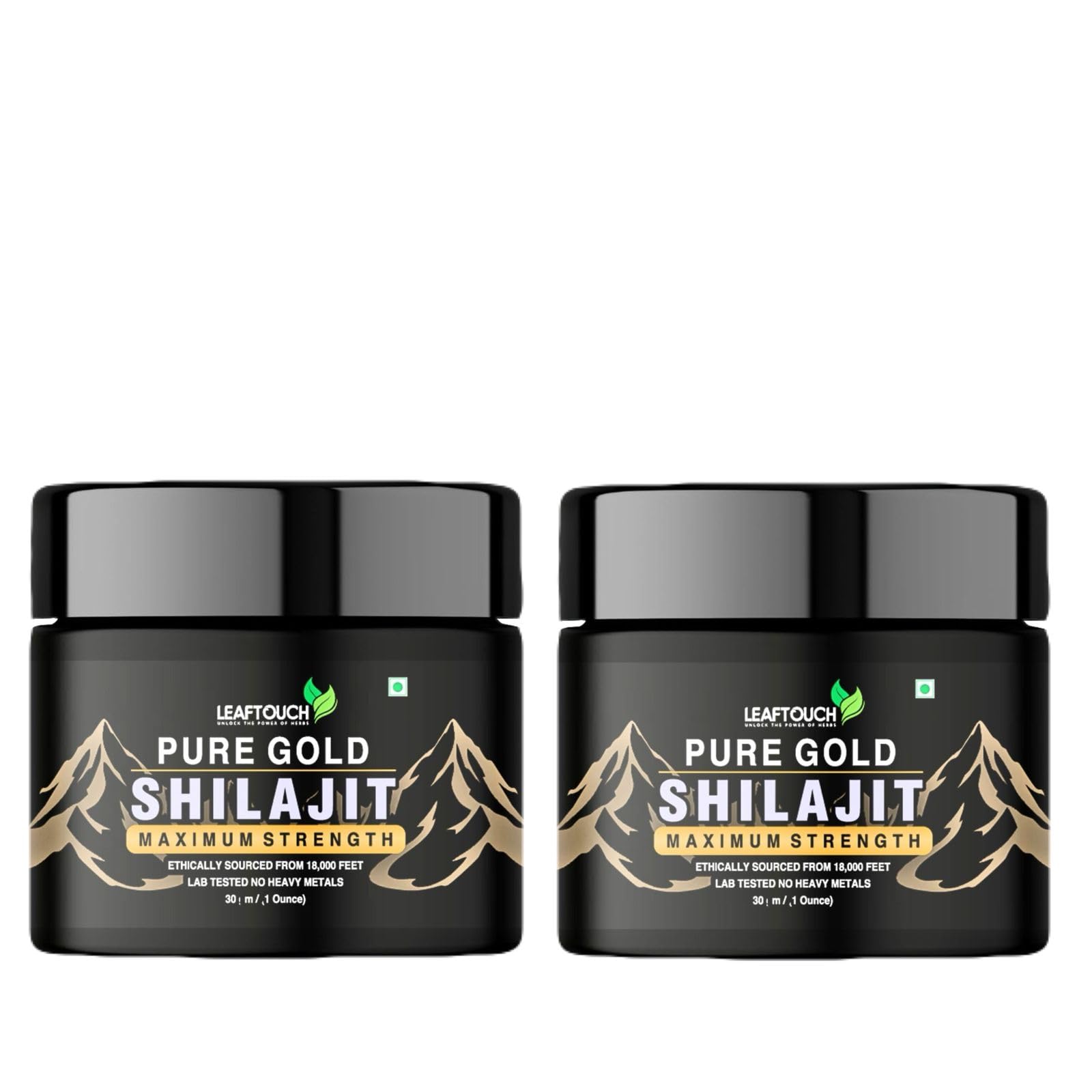 LeafTouch Shilajit Resin pack-2-30g for daily energy support.