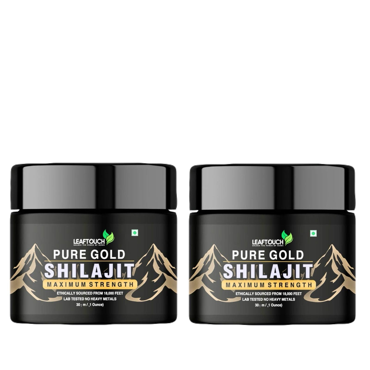 LeafTouch Shilajit Resin pack-2-30g for daily energy support.