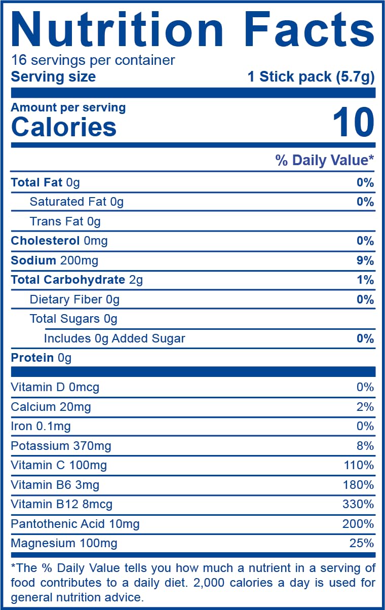 LEAN Hydration ingredients and nutrition facts highlight balanced electrolytes and vitamins.