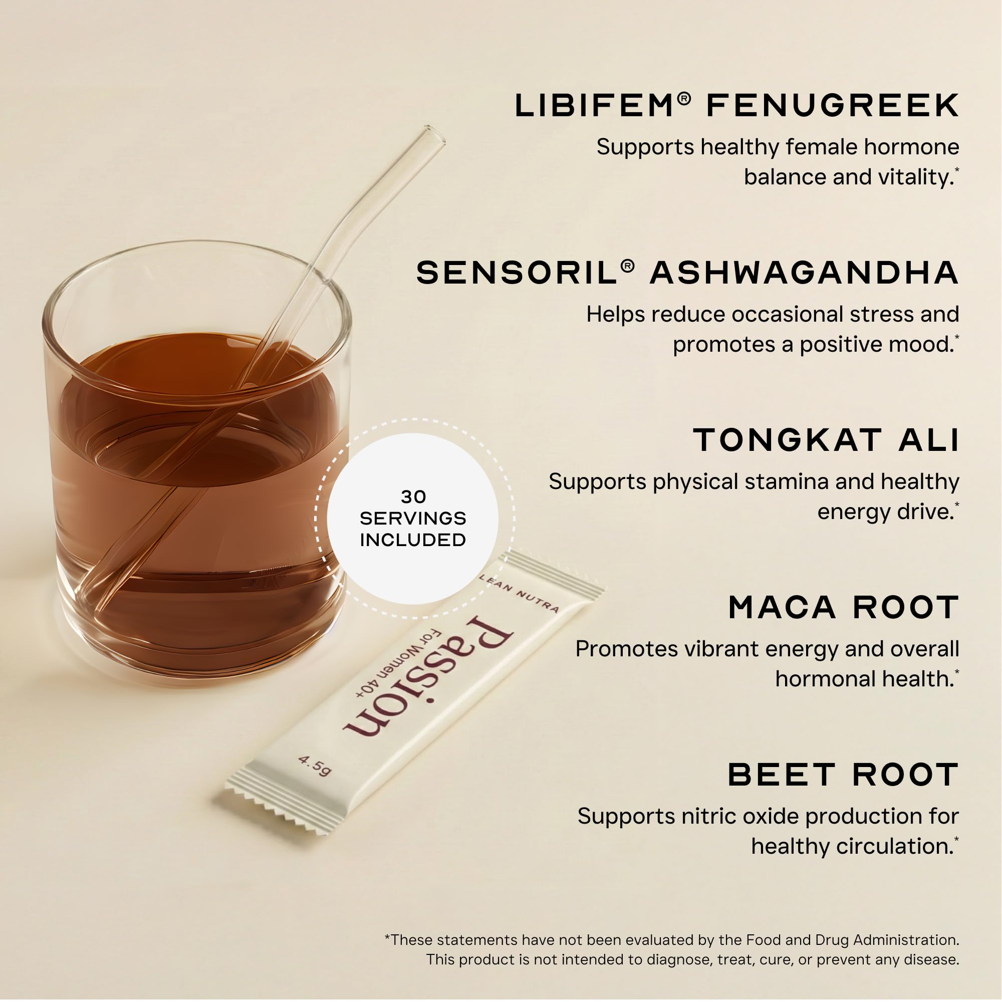 Lean Nutra Passion Berry Citrus flavor in glass, delicious support for daily wellness.